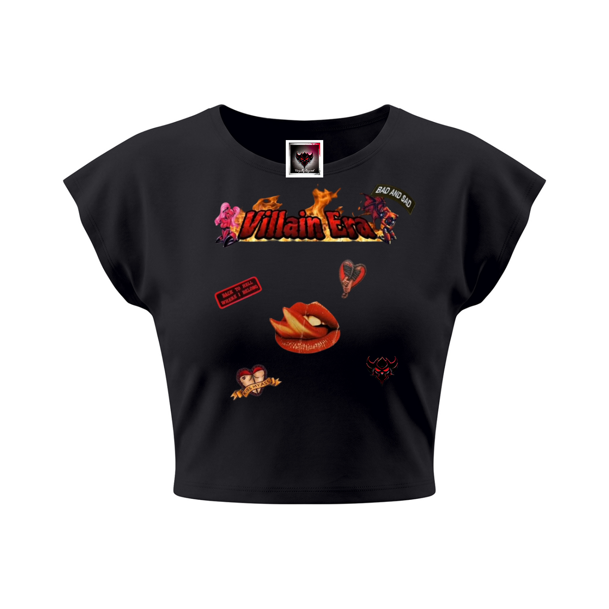 Women's Slim Crop T-Shirt "Villain Era"