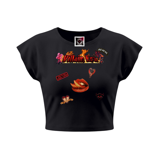 Women's Slim Crop T-Shirt "Villain Era"