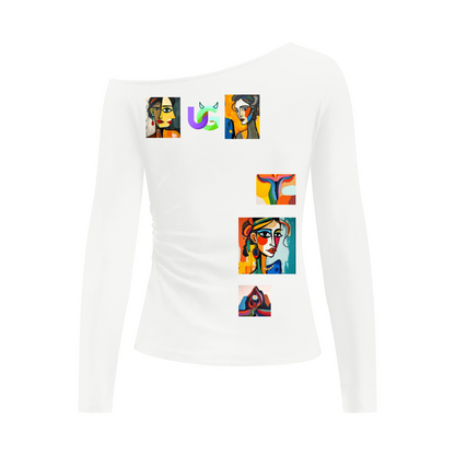 Ungodly Abstract Feminine Era Women’s Off-the-Shoulder T-Shirt