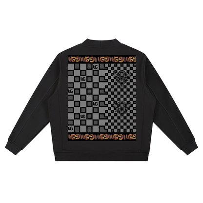 UG Checkerboard Pattern Essential Heavyweight Sweat Cardigan