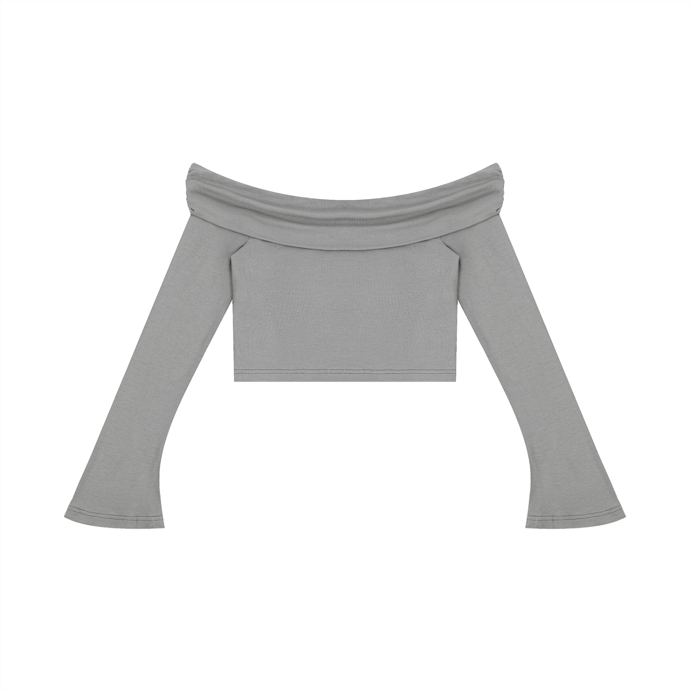 "UG Apparel Chain Pattern" Women's Off-the-Shoulder Bell Sleeve Crop T-Shirt