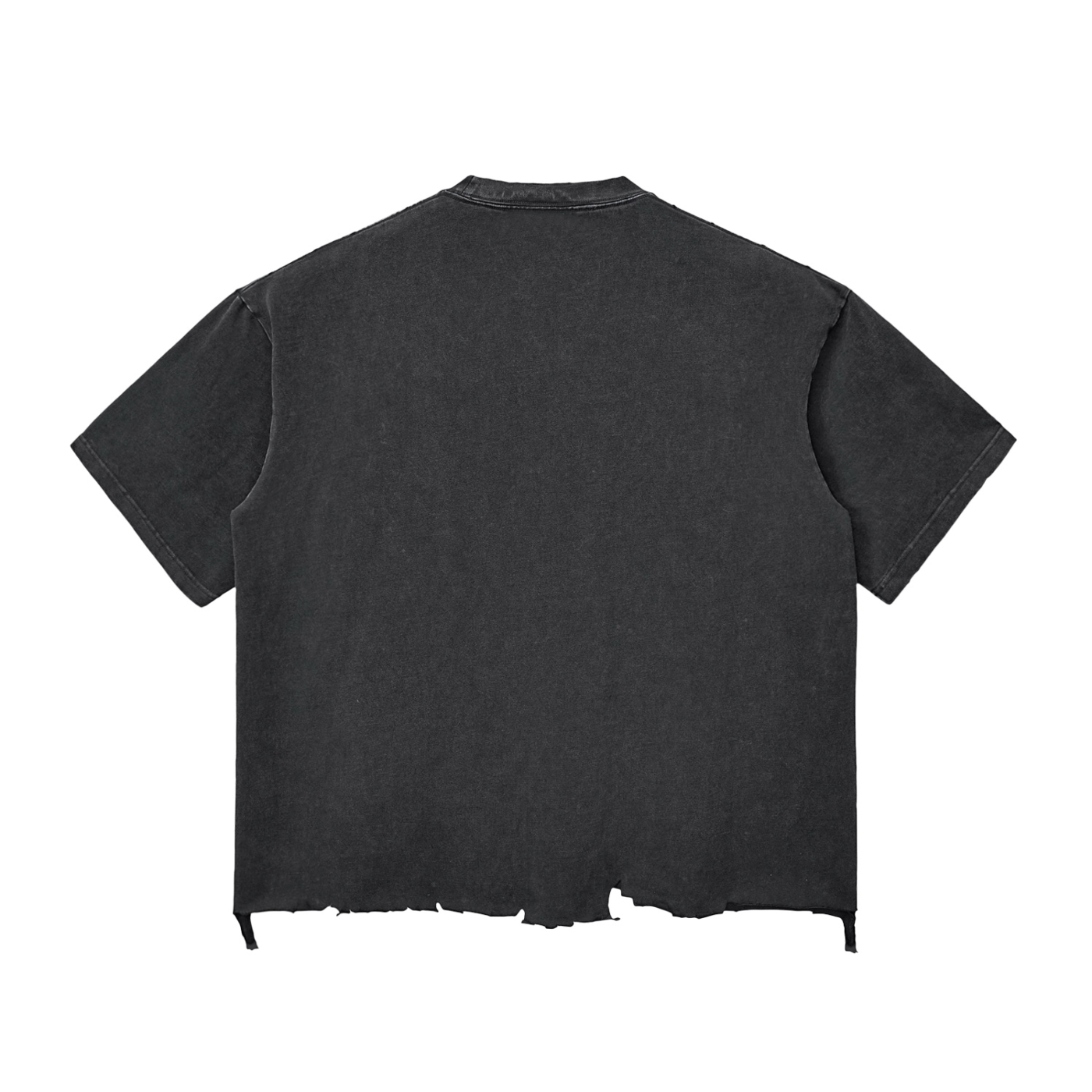"Ungodly Apparel Logo: Level up/Access Denied" Snow Wash Raw-Hem Boxy T-shirt