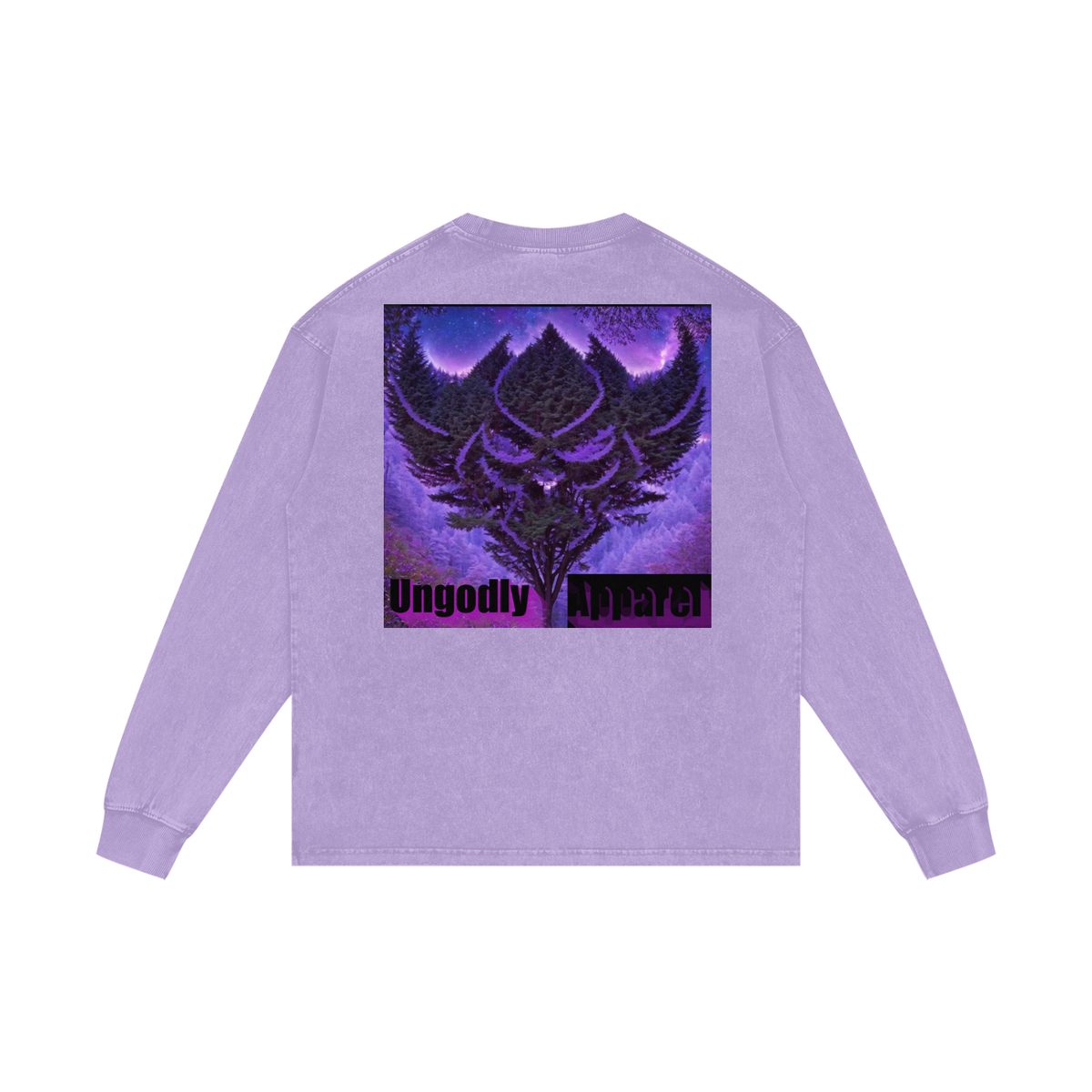 "Got That Dog in Me" Acid Wash Oversize Long Sleeve T-Shirt