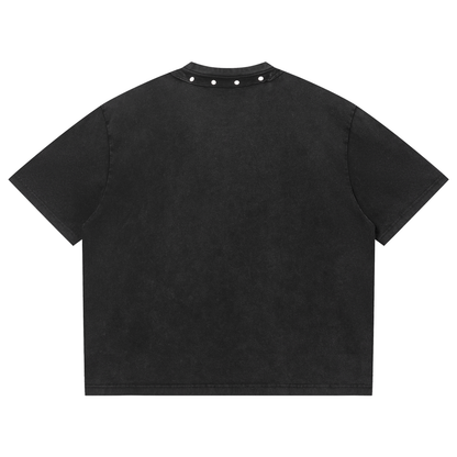 Unisex Washed Boxy Studded Built Different T-Shirt