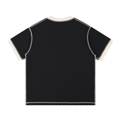 "Black and White UG Apparel" Contrast-Stitched Cotton T-Shirt