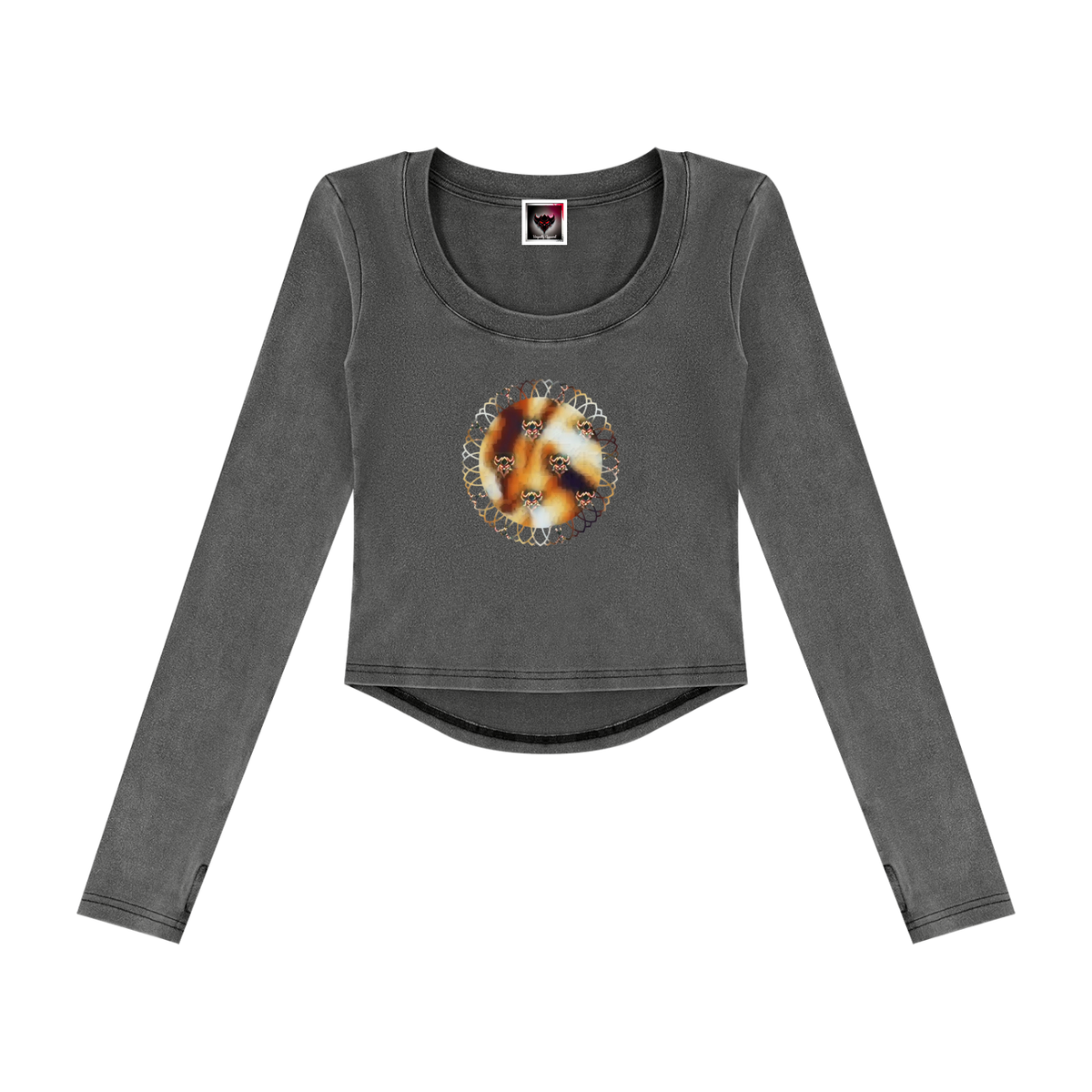 "Ungodly Apparel Sun Logo" Women’s Vintage Wash Crop T-Shirt