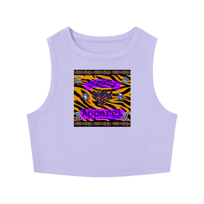 Women's "Ungodly Tiger" Tight Crewneck Crop Tank Top