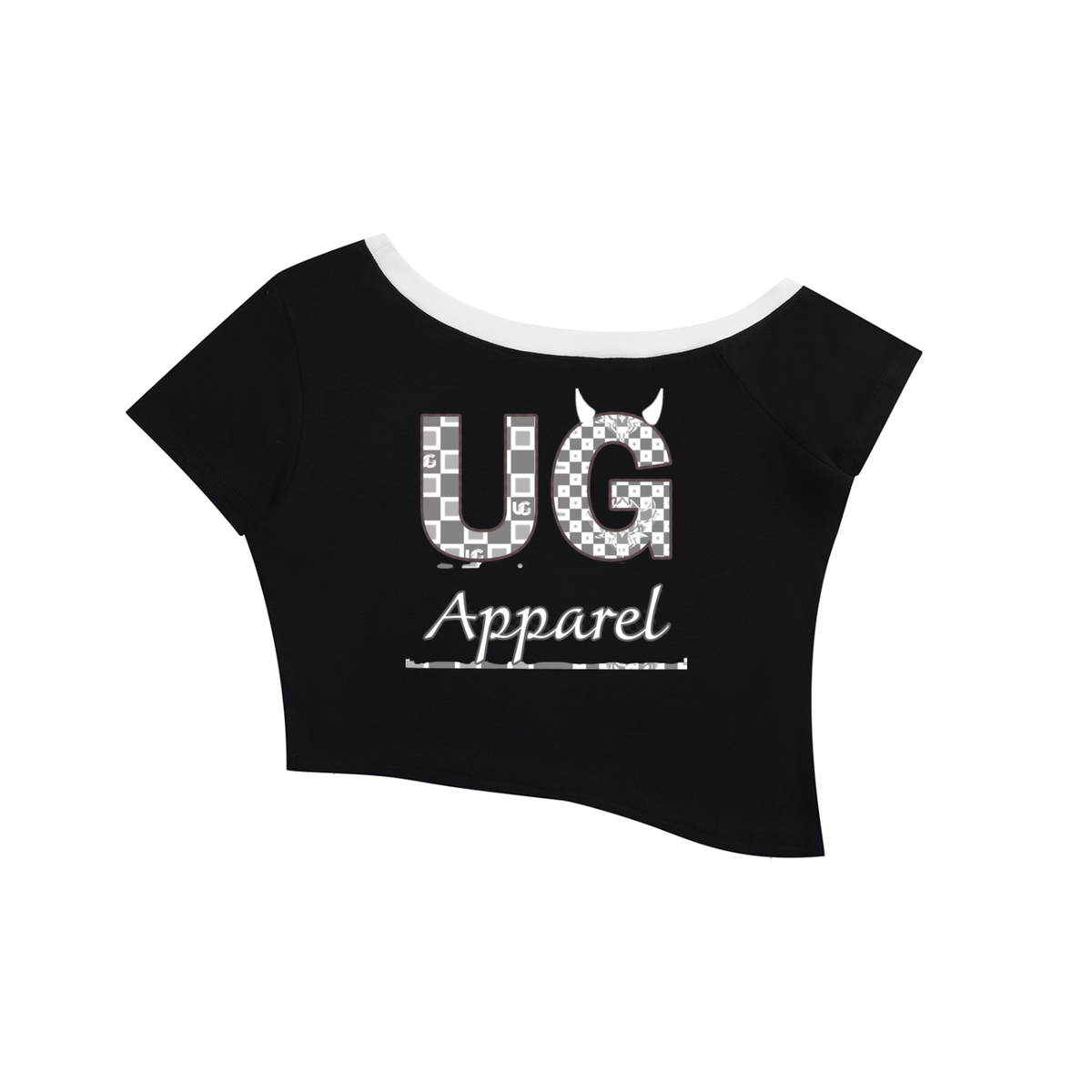Women's Color Block Off-the-Shoulder T-Shirt "Never Beg for What You Deserve"