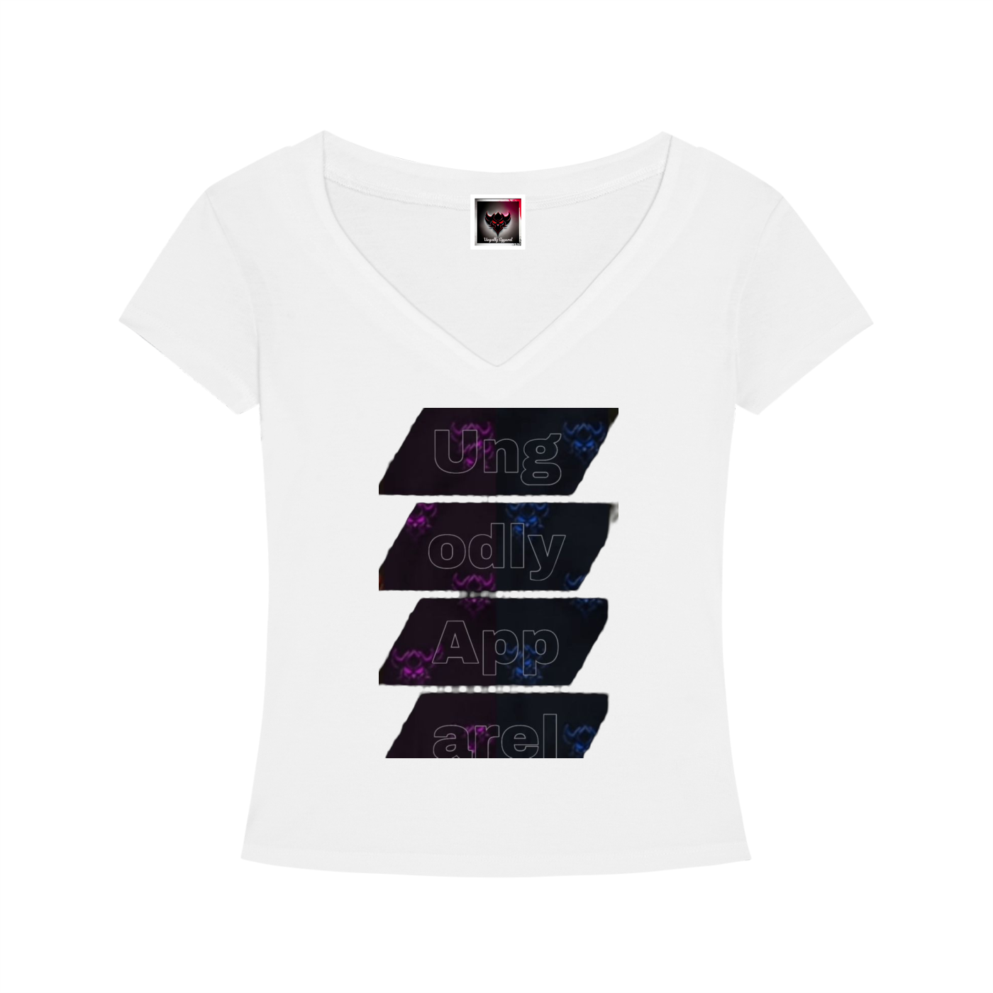 "Vertical Ungodly Apparel"Tencel Slim Fit V-Neck T-Shirt