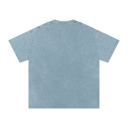 Snow Washed "Ungodly Puzzle" Oversized Cotton T-Shirt