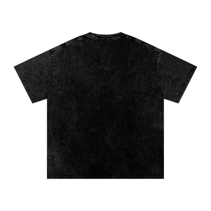 Snow Washed "Ungodly Puzzle" Oversized Cotton T-Shirt