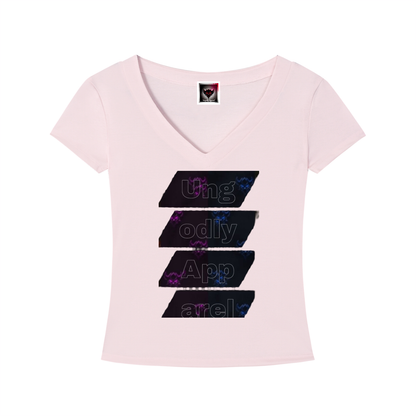 "Vertical Ungodly Apparel"Tencel Slim Fit V-Neck T-Shirt