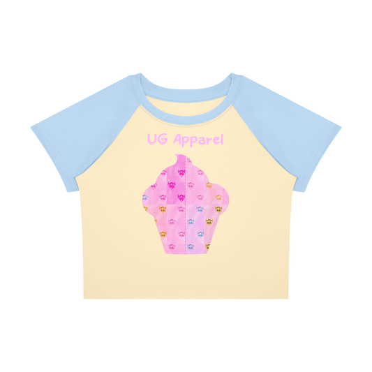 Women’s Raglan Color Block Baby T-Shirt "Ungodly Ice Cream"