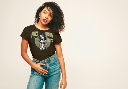 "Hot Ghoul Shit" Gothic Women's Tee, Halloween T-Shirt, Punk Style Top, Alternative Fashion Shirt, Unique Graphic Tee, Casual Wear