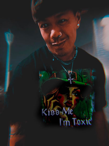 "Kiss Me I'm Toxic" Graphic Unisex Heavy Cotton Tee