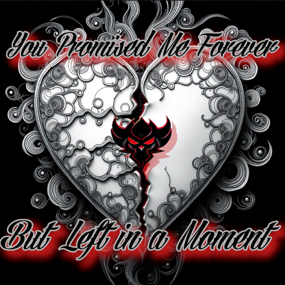 Emotional Heart Design Women's Softstyle Tee - "You Promised Me Forever"