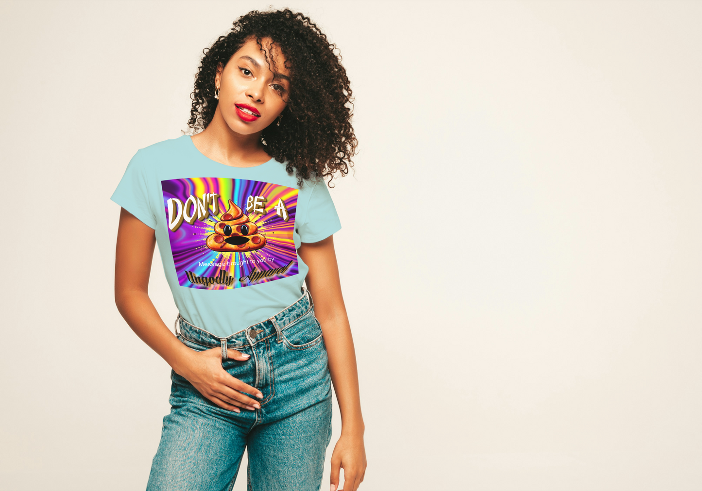 "Don't Be a Pizza Shit"  Emoji Women's Softstyle Tee, Funny Graphic T-Shirt, Gift for Friends, Humor Apparel, Quirky Fashion, Casual Wear