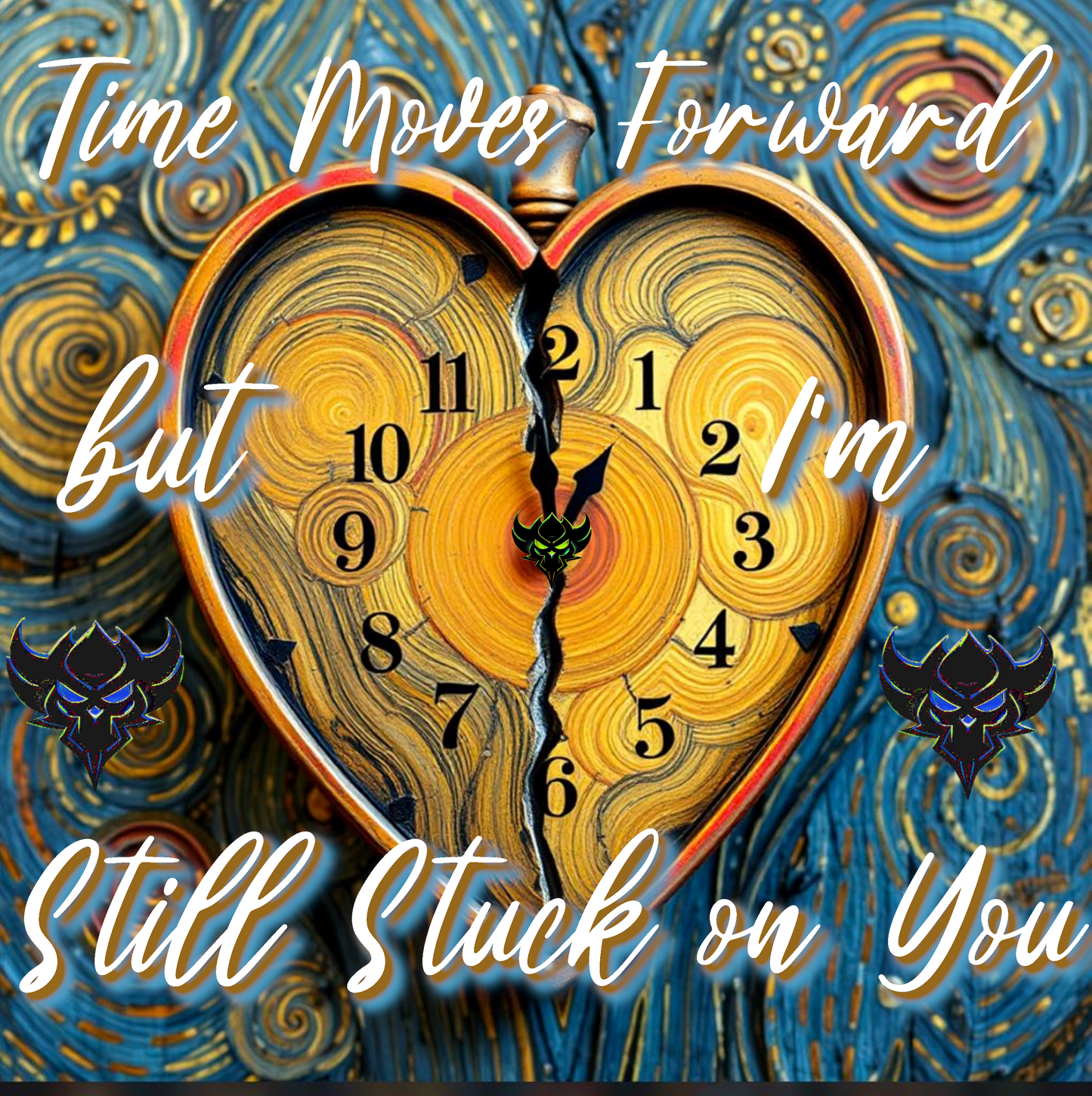 Still Stuck on You Heart Clock Tee - Unisex Heavy Cotton T-Shirt