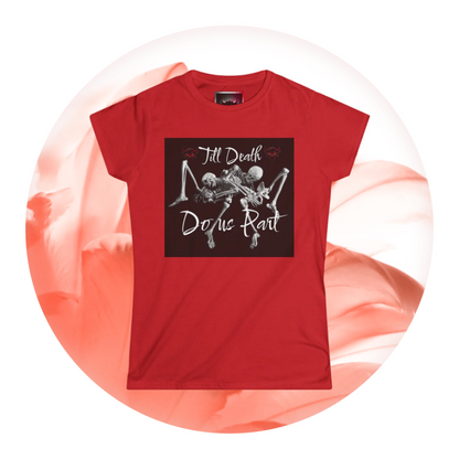 "Till Death Do Us Part" Skeleton Dance Graphic Tee, Funny Halloween Shirt, Gift Idea for Her, Spooky Season Fashion, Horror Enthusiast Tee